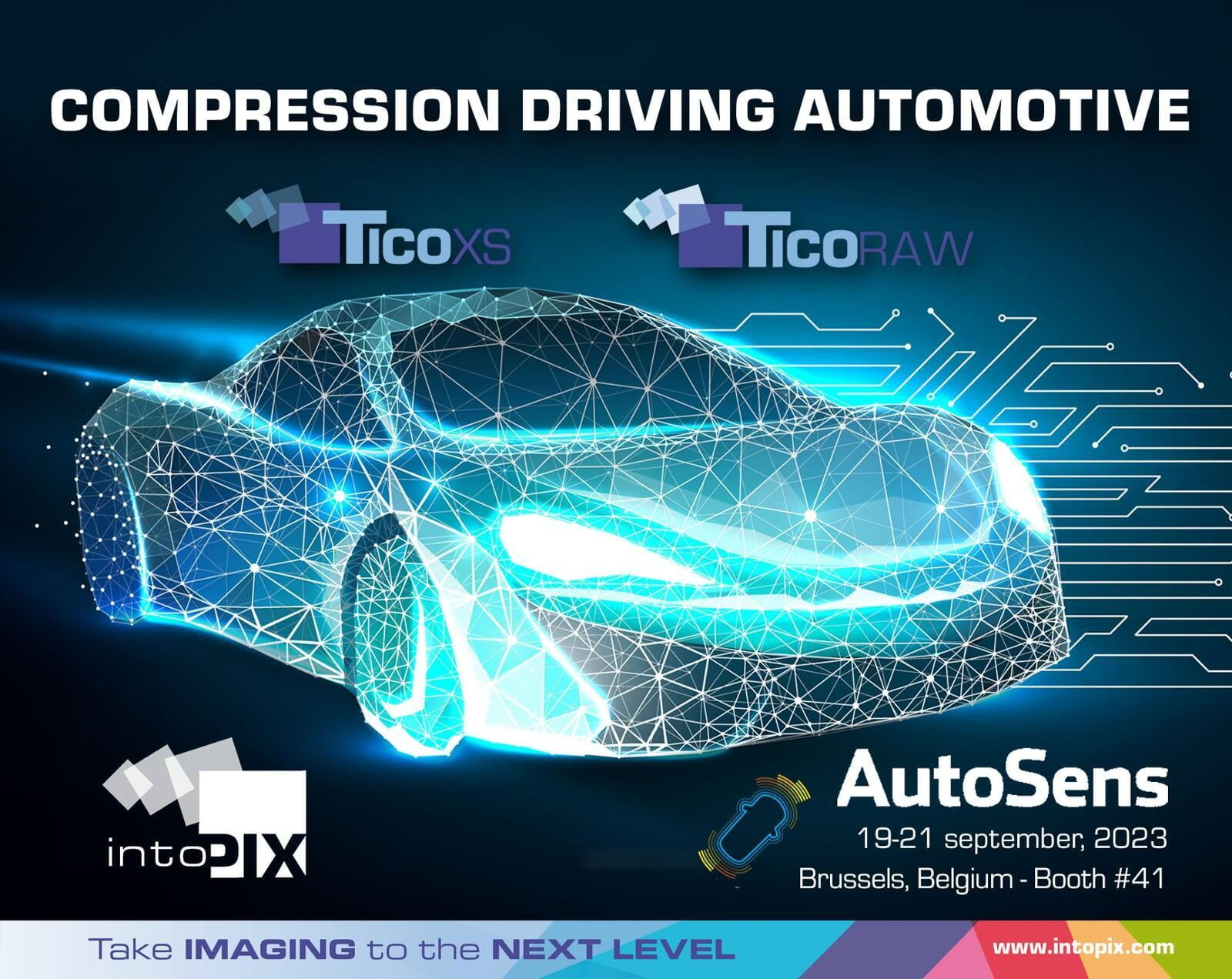 intoPIX 在 AutoSens 2023 展会上展示推动汽车创新的新型轻量级视频压缩标准和技术